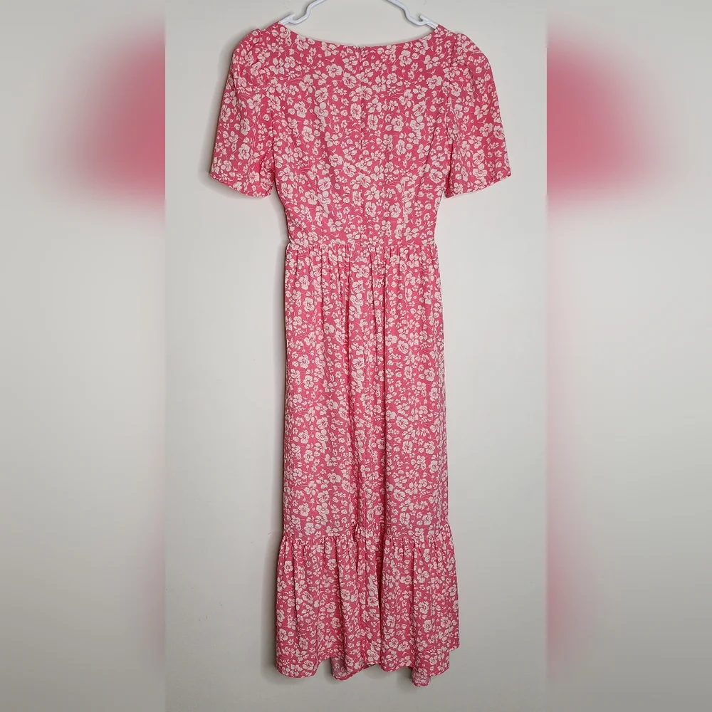 Wayf Pink Floral Cut Out Maxi Dress Small Spring Vibes Coquette Garden Party - Picture 11 of 15